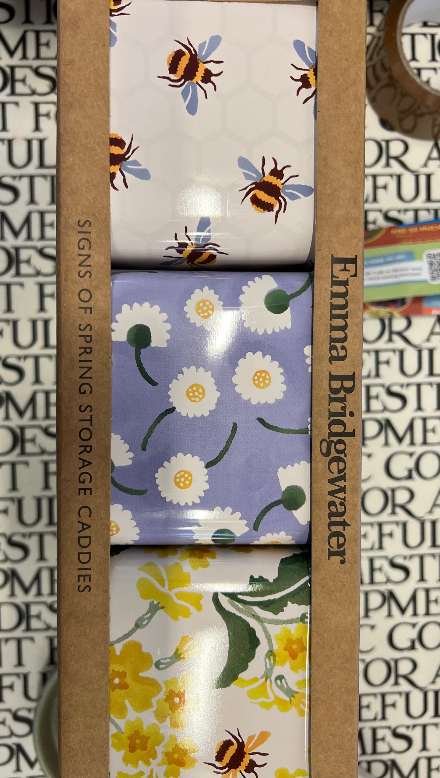 Emma Bridgewater Set Of 3 Square Caddies