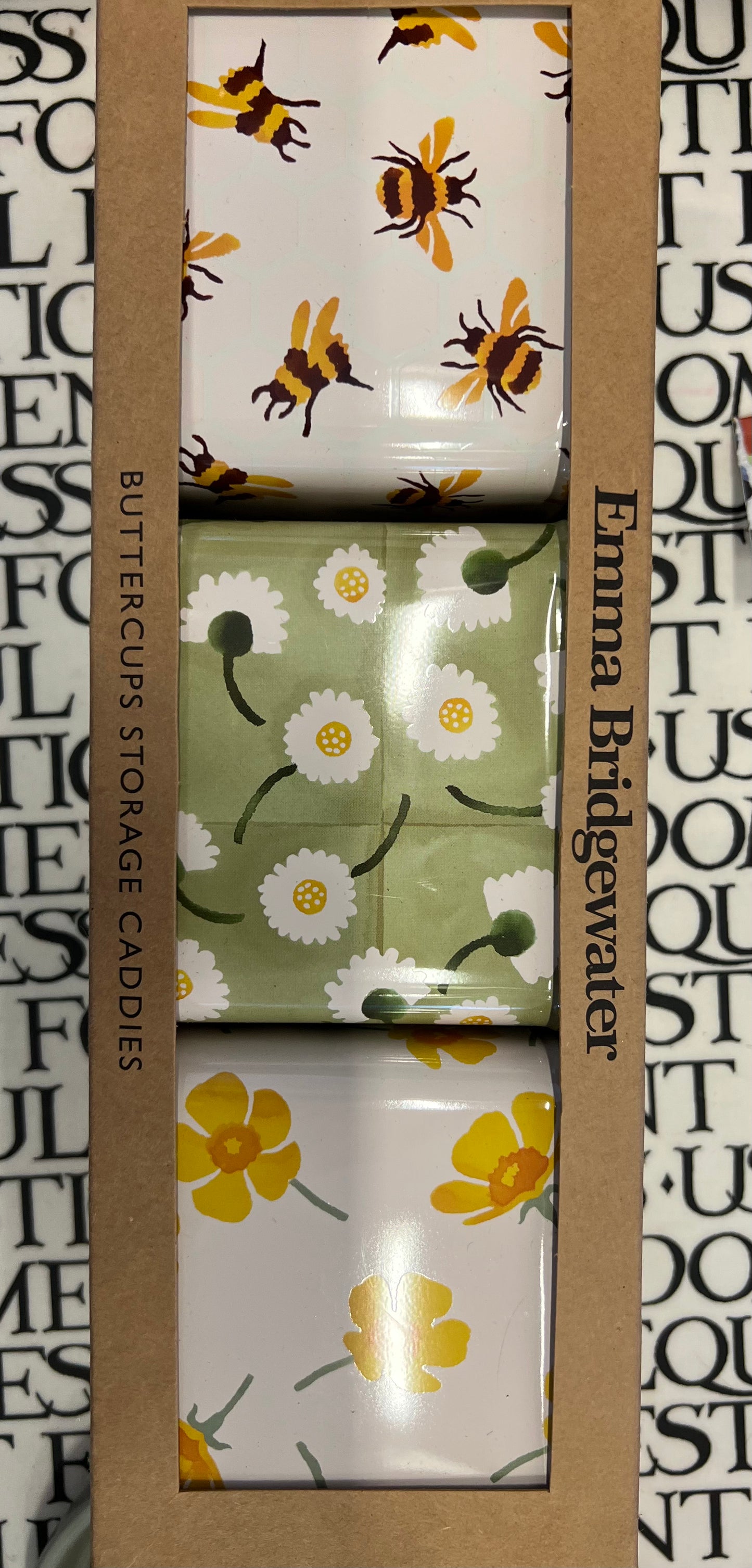 Emma Bridgewater Set Of 3 Square Caddies