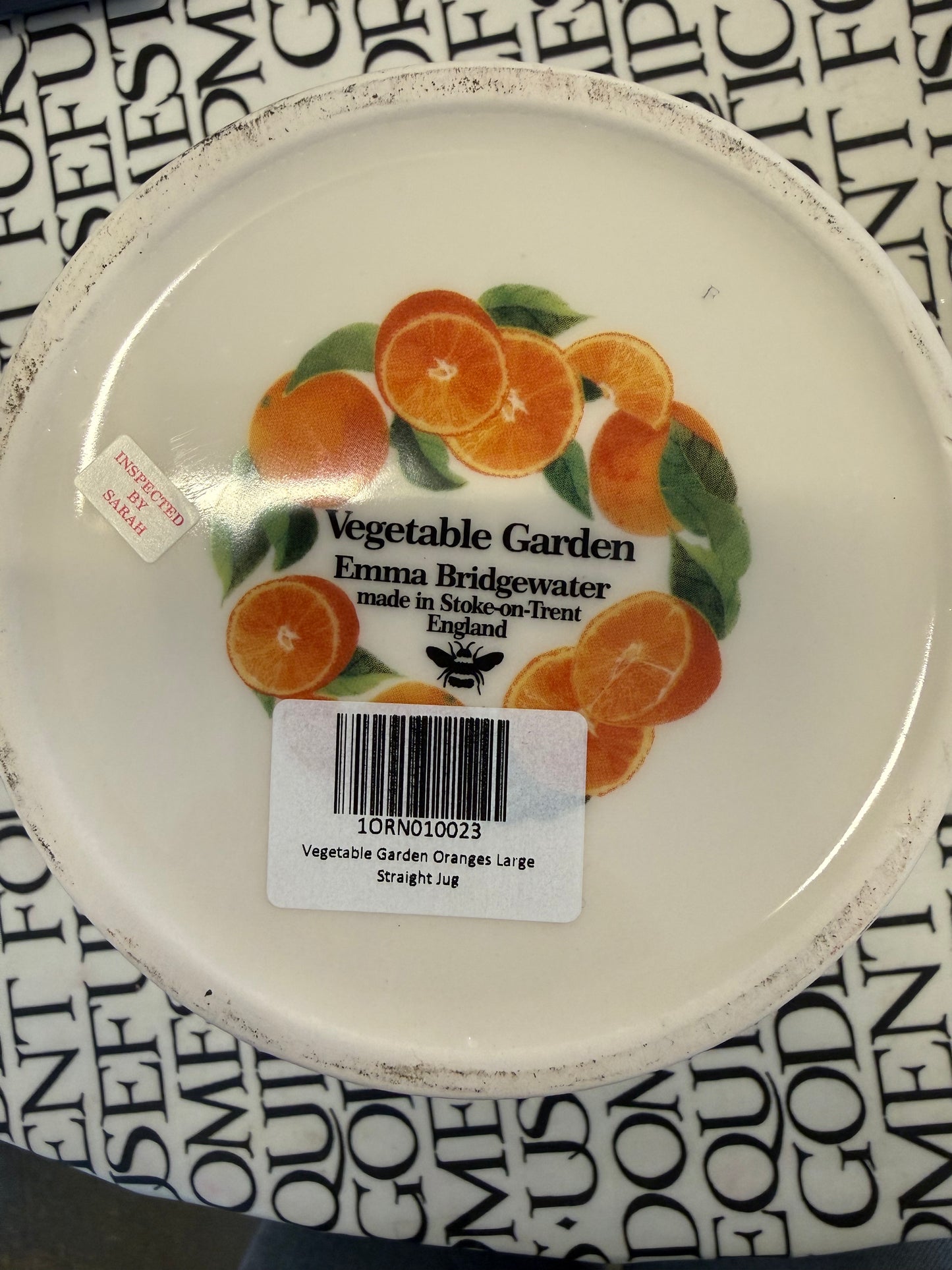 Emma Bridgewater Vegetable Garden Oranges Jug