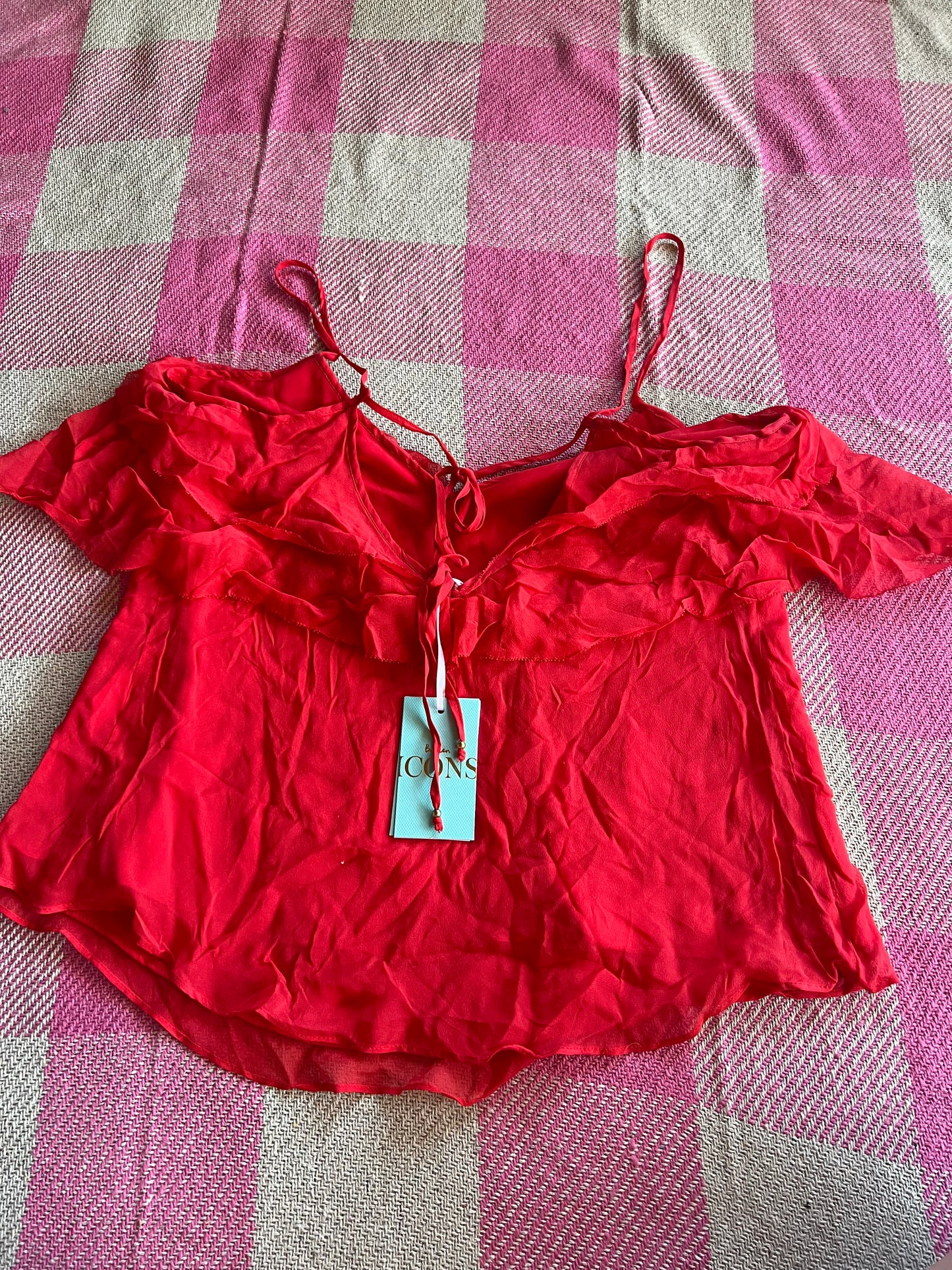 Boden Red Grace Silk Cami Top
