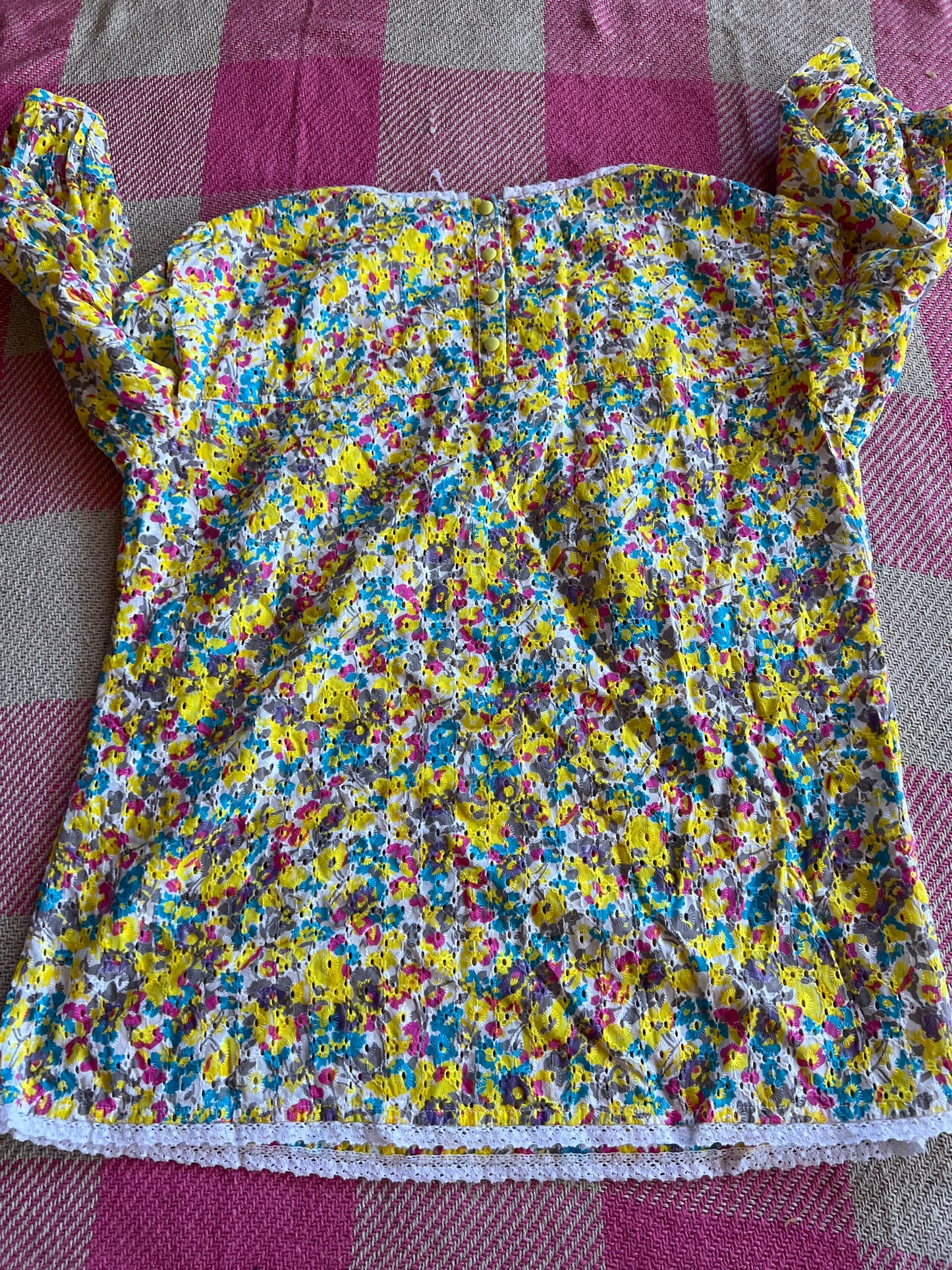 Boden Yellow Floral Top