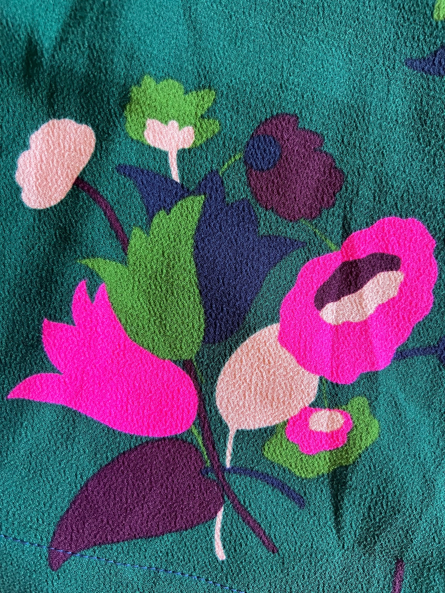 Boden Green Floral Dress 10L