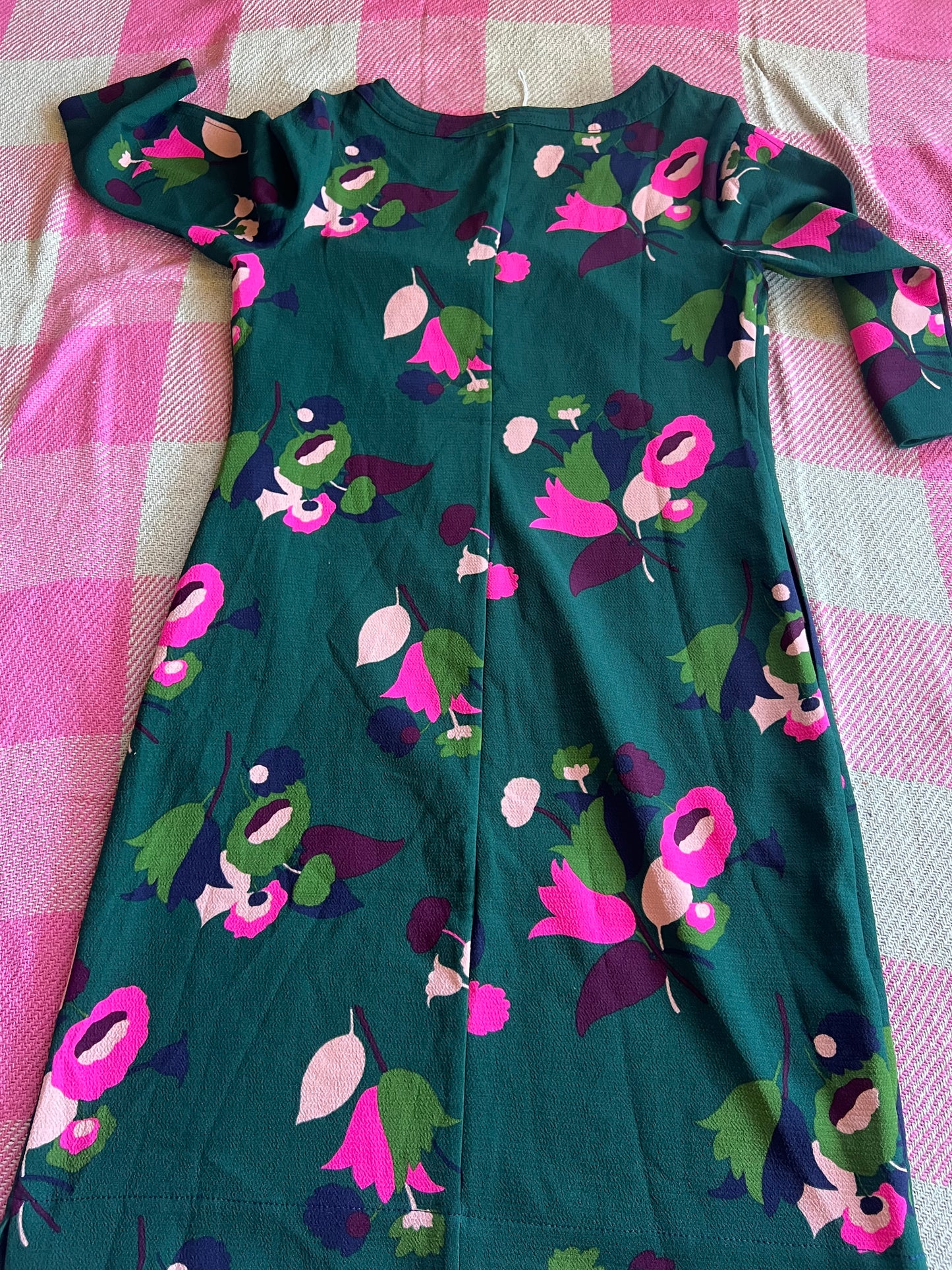 Boden Green Floral Dress 10L