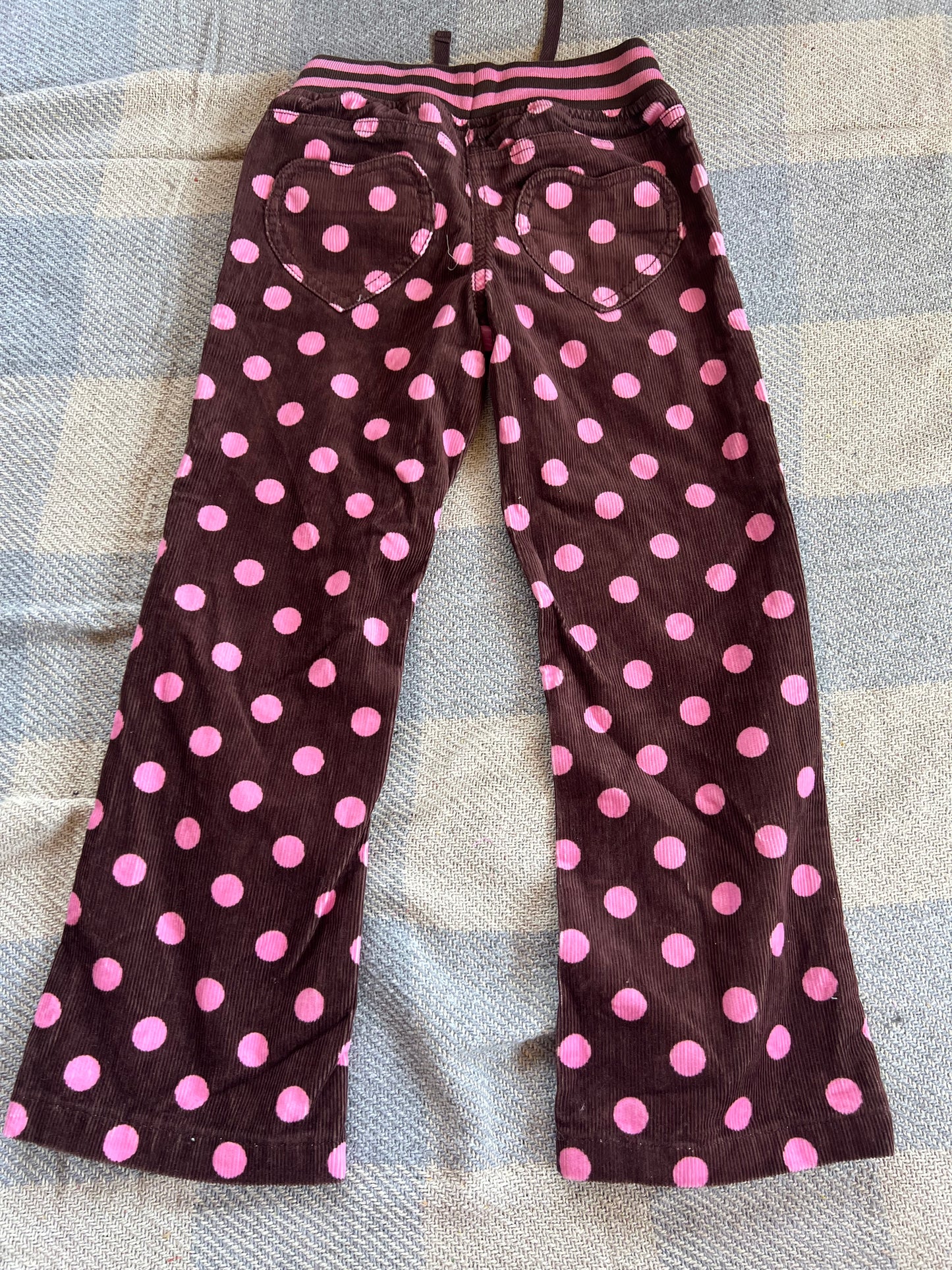 Mini Boden Brown Heart Trousers 5, 6