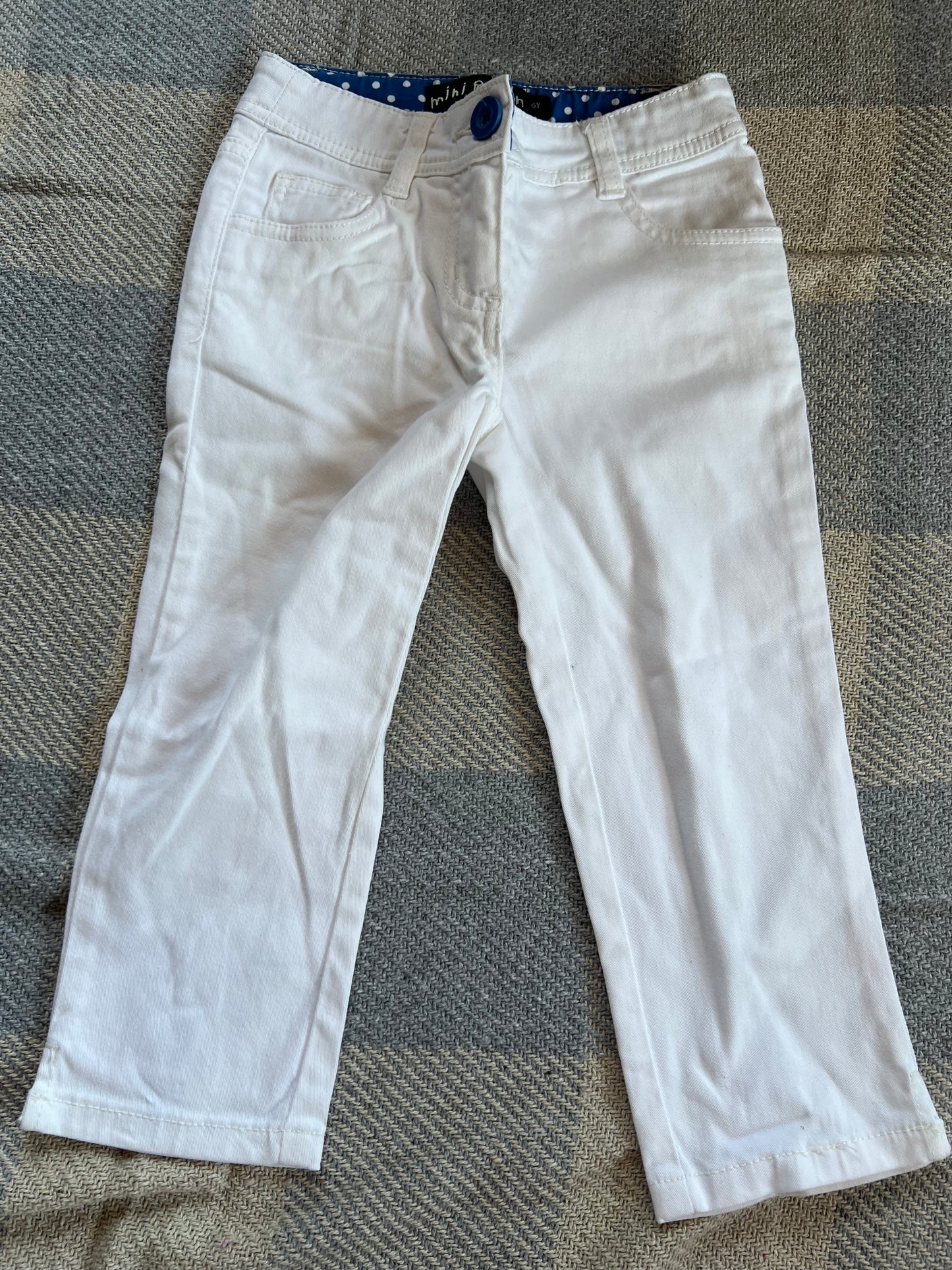 Mini Boden White Jeans 6, 9