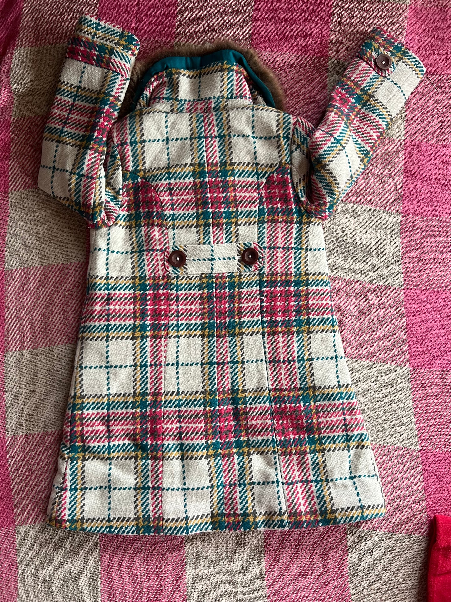Mini Boden Tartan Coat 5-6