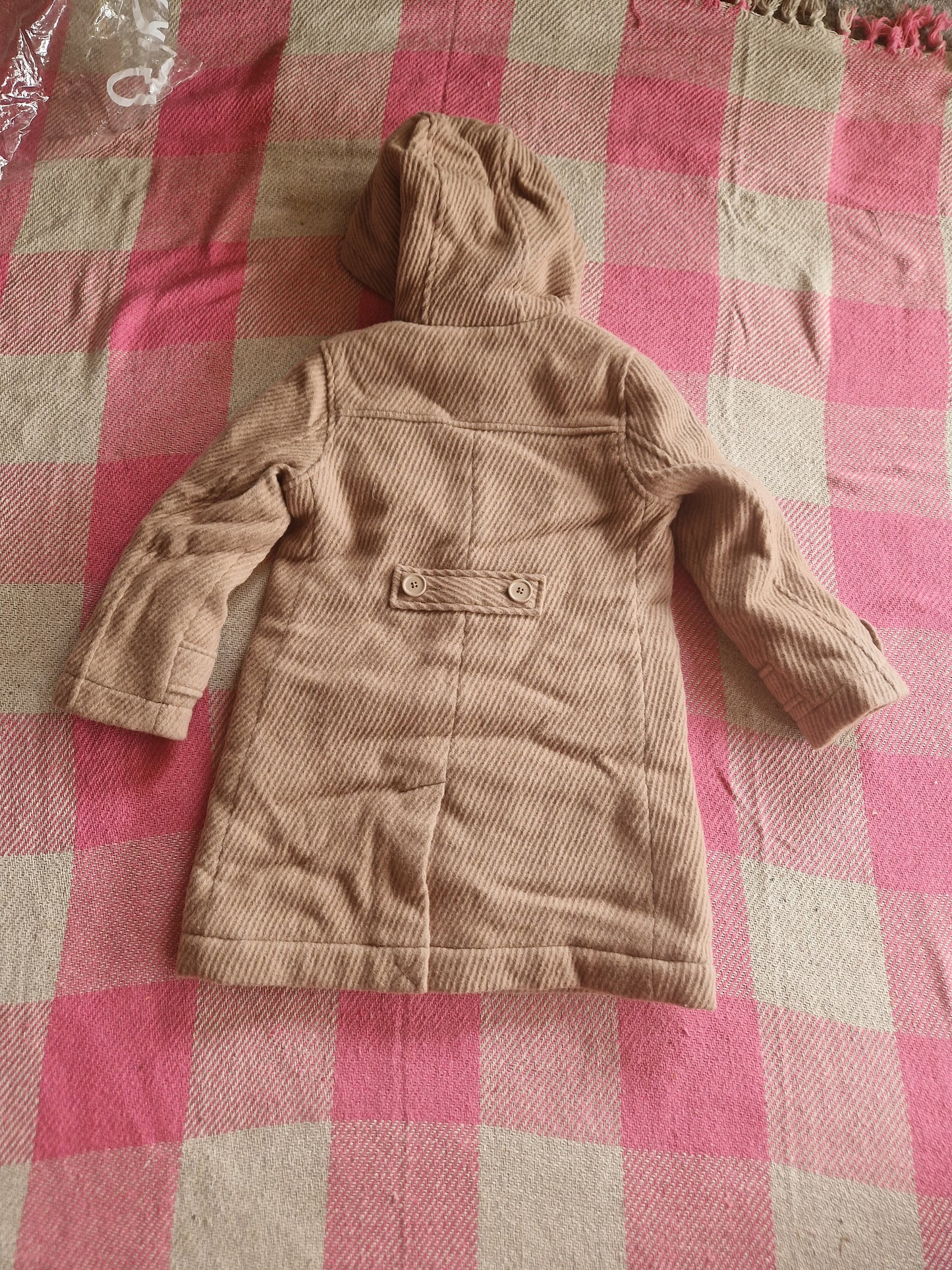 Mini Boden Beige Wool Coat 5-6