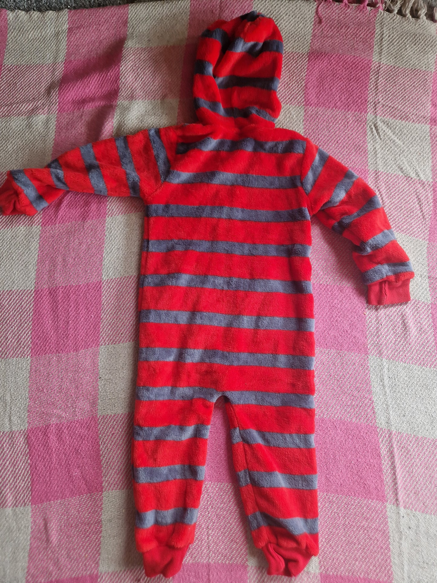 Mini Boden Red Stripey Kids Onesie 3-4y