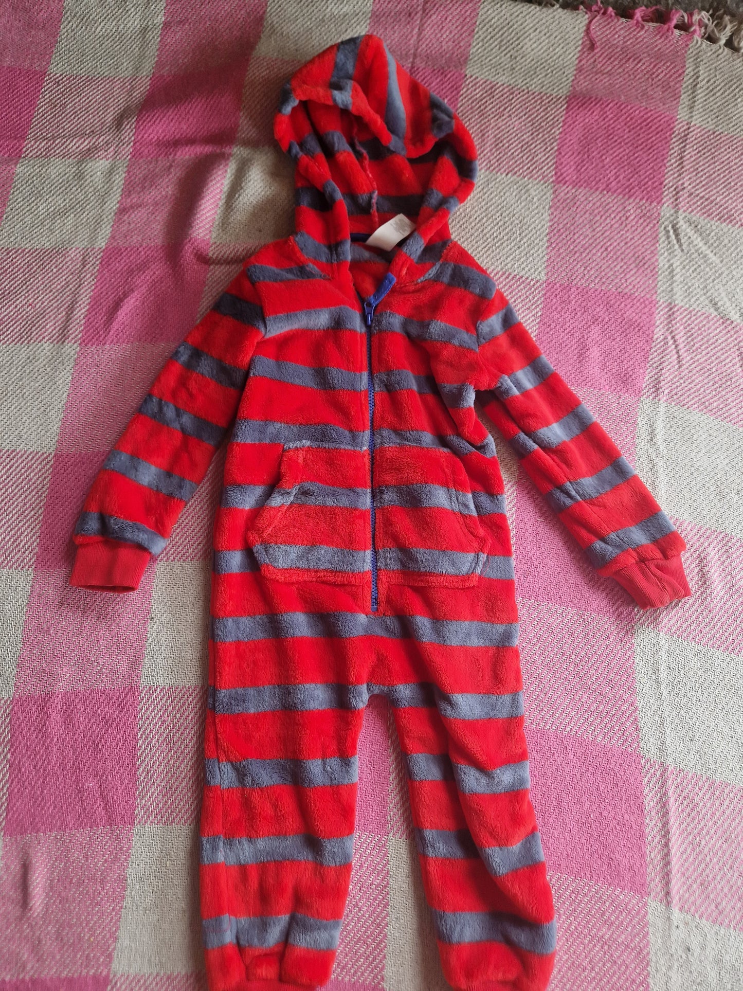 Mini Boden Red Stripey Kids Onesie 3-4y