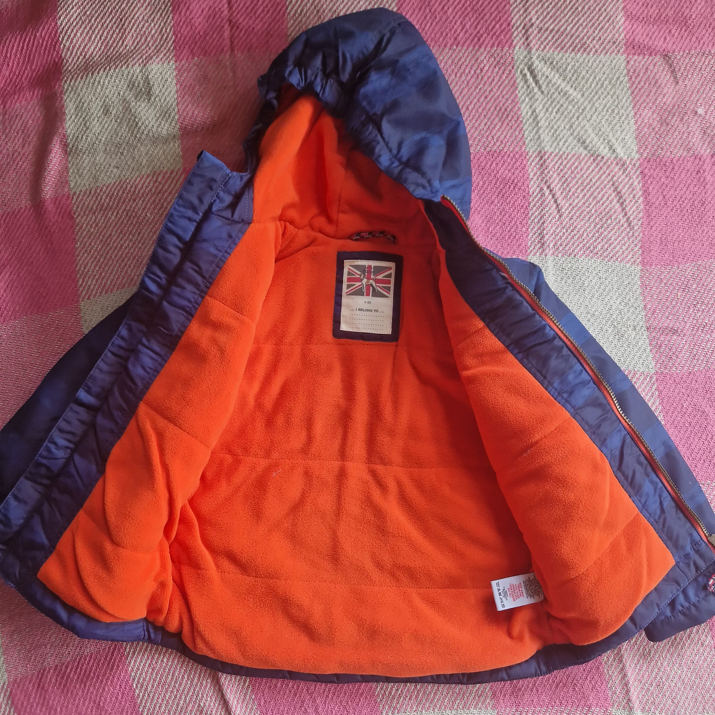 Mini Boden Blue Boys Raincoat 4-5