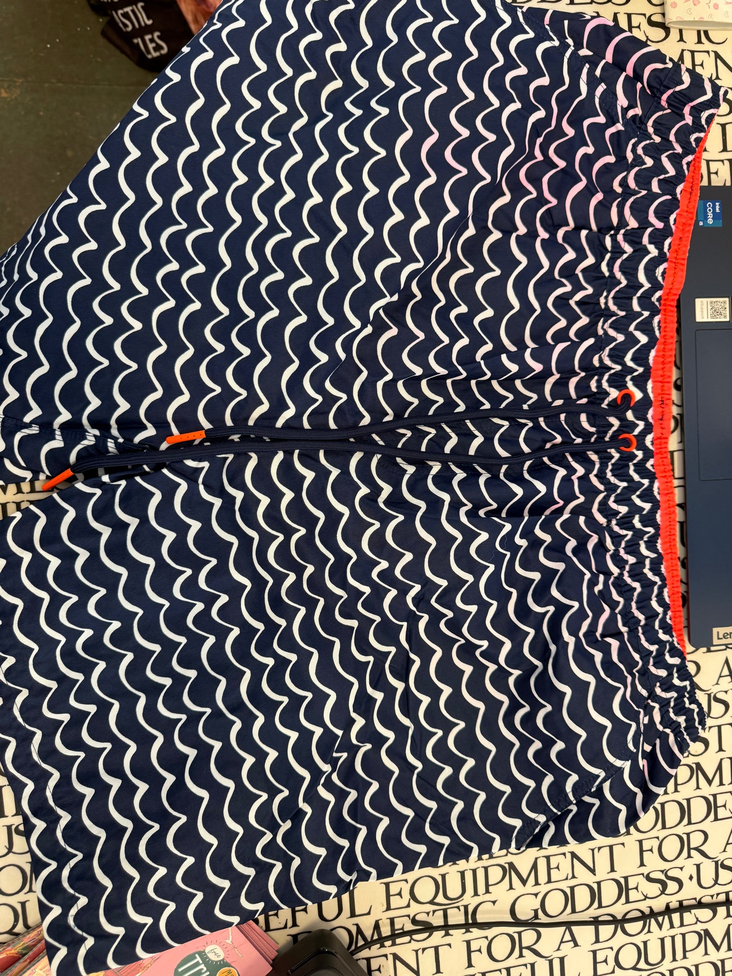 Boden Mens Striped Swim Shorts 42