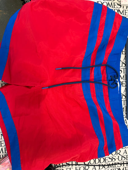 Boden Mens Red and Blue Striped Swim Shorts 42