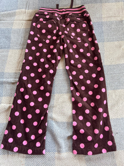 Mini Boden Brown Heart Trousers 5, 6