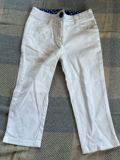 Mini Boden White Jeans 6, 9