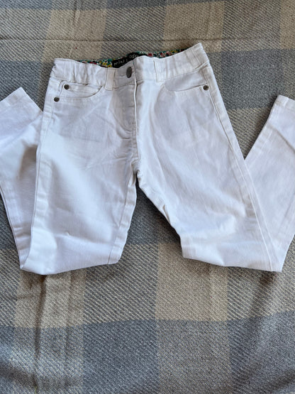 Mini Boden White Jeans 8