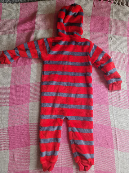 Mini Boden Red Stripey Kids Onesie 3-4y